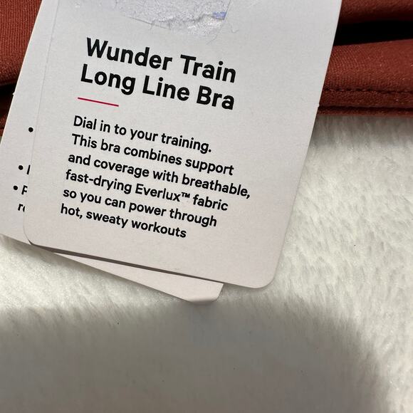 Lululemon Wunder Train Long-Line Bra C/D Cups Dark Terracotta Size 6 NWT $68 - Picture 12 of 14